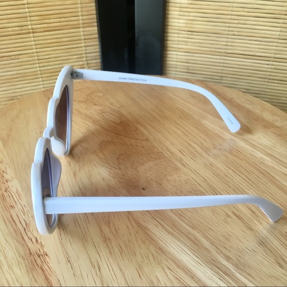 White Heart Shaped Sunglasses - Picture 6 of 8